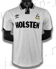 Retro Version 1990   Tottenham Hotspur White Thailand Soccer Jersey AAA-C1046