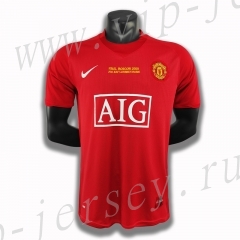 Retro Version UEFA Champions League 07-08 Manchester United Home Red Thailand Soccer Jersey AAA-C1046