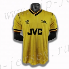 Retro Version 86-88 Arsenal Away Yellow Thailand Soccer Jersey AAA-c1046