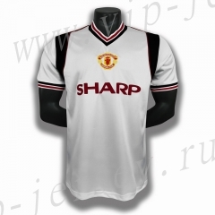 Retro Version 1985 Manchester United White Thailand Soccer Jersey AAA-c1046