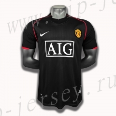 Retro Version 07-08 Manchester United Away Black Thailand Soccer Jersey AAA-C1046