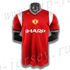 Retro Version 1985 Manchester United Home Red Thailand Soccer Jersey AAA-C1046