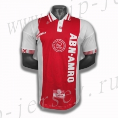 Retro Version 1997-1998 Ajax Home Red&White Thailand Soccer Jersey AAA-c1046