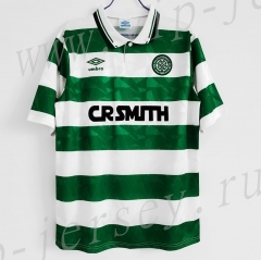 Retro Version 1989-1991 Celtic Home White&Green Thailand Soccer Jersey AAA-C1046