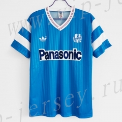 Retro Version 1990-1991 Olympique de Marseille Away Blue Thailand Soccer Jersey AAA-c1046