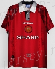 Retro Version 96-97 Manchester United Home Red Thailand Soccer Jersey AAA-C1046