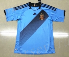 Retro Version 2012 Spain Away Blue Thailand Soccer Jersey AAA-HR