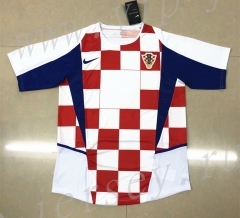 Retro Version 2002 Croatia Red&White Thailand Soccer Jersey AAA-HR