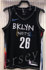 21st season Brooklyn Nets City Edition Black #26 NBA Jersey-311