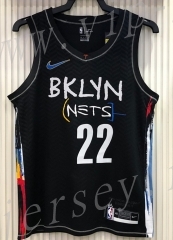 21st season Brooklyn Nets City Edition Black #22 NBA Jersey-311