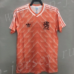 Retro Version 1988 Netherlands Home Orange Thailand Soccer Jersey AAA-811