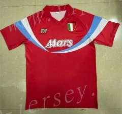 Retro Version 90-91 Napoli Red Thailand Soccer Jersey AAA-818