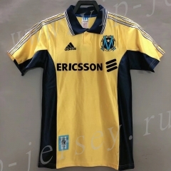 Retro Version 98-99 Olympique de Marseille yellow Thailand Soccer Jersey AAA-811