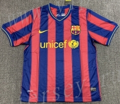 Retro Version 09-10 Barcelona Home Red&Blue Thailand Soccer Jersey AAA-811