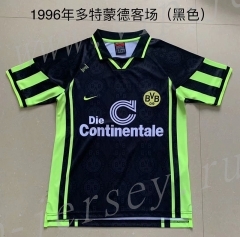 Retro Version 96-97 Borussia Dortmund Away Black&Green Thailand Soccer Jersey AAA