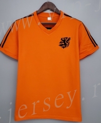 Retro Version 1974 Netherlands Home Orange Thailand Soccer Jersey AAA