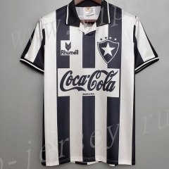 Retro Version  1994 Botafogo de FR  Black&White stripe Thailand Soccer Jersey AAA