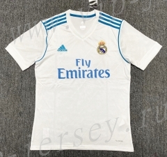 Retro Version 17-18 Real Madrid Home  White Thailand Soccer Jersey AAA-518