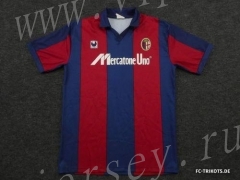 Retro Version 90-91 Bologna FC 1909 Red&Blue Thailand Soccer Jersey AAA-417