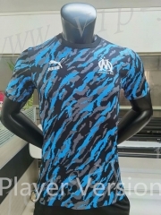 Signed Jointly Version  Olympique de Marseille Blue&Black Thailand Soccer Jersey AAA-7T