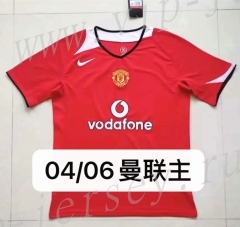 Retro Version 2004-2006 Manchester United Home Red Thailand Soccer jersey AAA-422