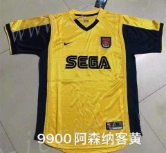 Retro Version 1999-2000 Arsenal away yellow Thailand Soccer Jersey AAA-422