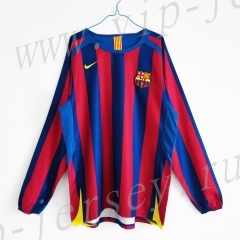 Retro Version 05-06 Barcelona Home Red&Blue LS Thailand Soccer Jersey AAA-c1046