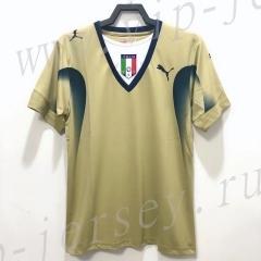 Retro Version 2006 Italy Khaki Goalkeeper Thailand Soccer Jersey AAA-811