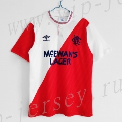 Retro Version87-88 Rangers Away Red&White Thailand Soccer Jersey AAA-c1046