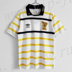 Retro Version 1988-1991 Scotland Away White&Yellow Thailand Soccer Jersey AAA-c1046