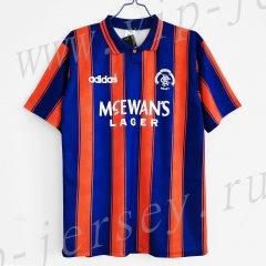 Retro Version 93-94 Rangers Away Red&Blue Thailand Soccer Jersey AAA-c1046