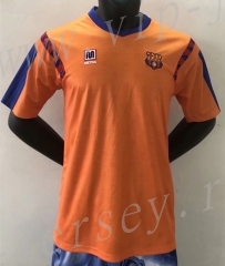 Retro Version 91-92 Barcelona Away Orange Thailand Soccer Jersey AAA-HR