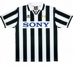 Retro Version 1996-1997 Juventus Home Black&White Thailand Soccer Jersey AAA-503