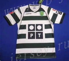 Retro version 01-03 Sporting Clube de Portugal Home White&Green Thailand Soccer Jersey-HR