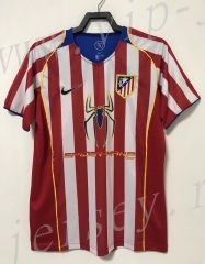 Retro version 04-05  Atlético Madrid Home Red&White Thailand Soccer Jersey AAA-818