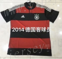 Retro Version 2014 Germany Away Red&Black Thailand Soccer Jersey AAA-826