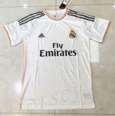Retro Version 13-14 Real Madrid Home White Thailand Soccer Jersey AAA-826