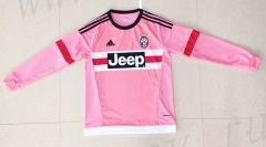 Retro Version 15-16 Juventus Pink LS Thailand Soccer Jersey AAA-417