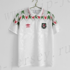 Retro version 90-92 Wales Away White Thailand Soccer Jersey AAA-c1046