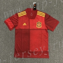 2020 European Cup Spain Home Red Thailand Soccer Jersey AAA-613