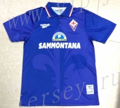 Retro Version 95-96 Fiorentina Home Blue Thailand Soccer Jersey AAA-HR