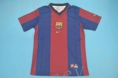 Retro Version 98-99 Barcelona Home Red&Blue Thailand Soccer Jersey AAA