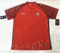 Retro Version 2016 Portugal Home Red Thailand Soccer Jersey AAA-608