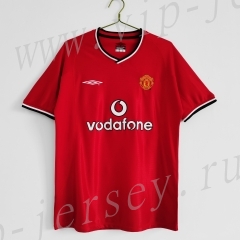 Retro Version 2000-2002 Manchester United Home Red Thailand Soccer jersey AAA-c1046