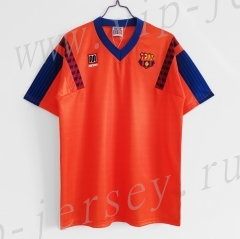 Retro Version 89-92 Barcelona Away Orange Thailand Soccer Jersey AAA-c1046