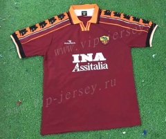 Retro Version 98-99 Roma Home Red Thailand Soccer Jersey AAA-503