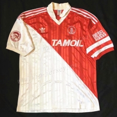 Retro version 92-94 Monaco Home Red&White Thailand Soccer Jersey AAA-503