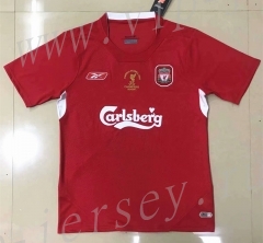 Retro Version 2005 Liverpool Home Red Thailand Soccer Jersey AAA-908