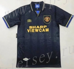 Retro Version 1994 Manchester United Away Black Thailand Soccer jersey AAA-908