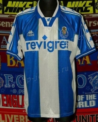 Retro version 97-99 Porto Home White&Blue Thailand Soccer Jersey AAA-503
